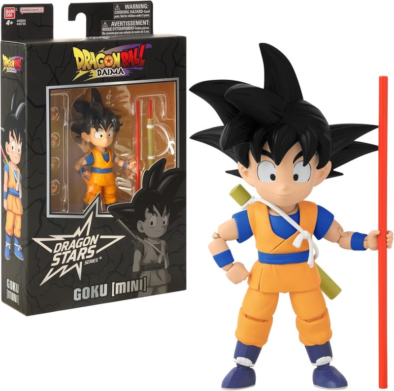 Ban Dai Bandai - Dragon Ball Stars Daima - Goku Mini 5-Inches, Young Warrior Goku, 17cm Action Figure, Highly Details Articulated Figurine, Collectible, 4 Years+ - Image 1